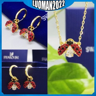 Bông tai vòng cổ thông minh bọ rùa Swarovski