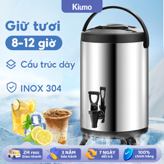 Bình ủ trà giữ nhiệt 6L 8L 10L 12L loại 1 xịn, Bình nước giữ nhiệt inox 304 có vòi chuyên dụng pha trà cao cấp