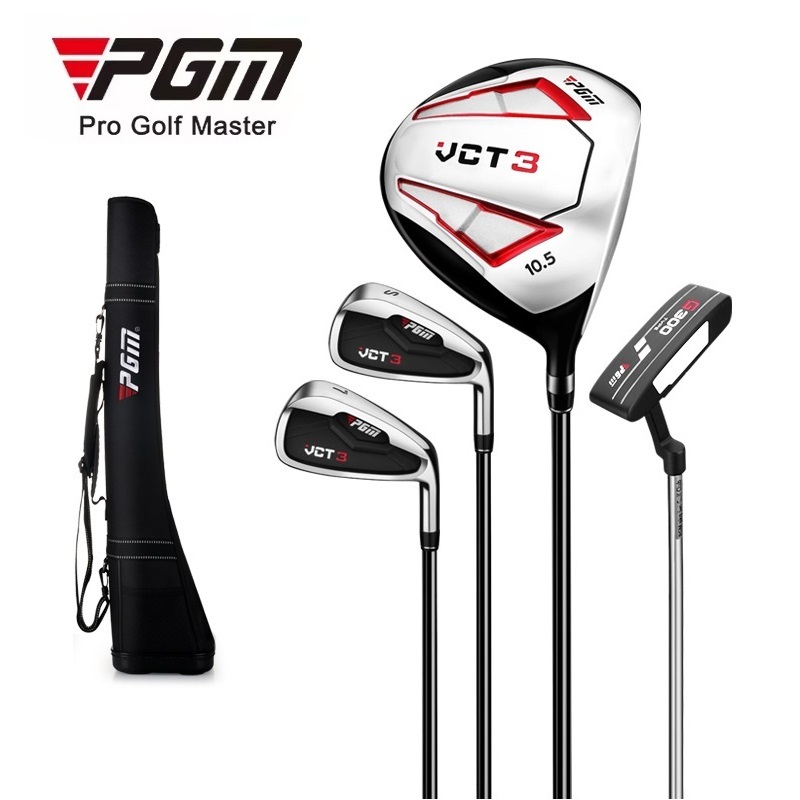 Pgm 460cc lager khối lượng hợp kim nhôm bề mặt mỏng nam tay phải 4 bộ gậy golf có túi golf