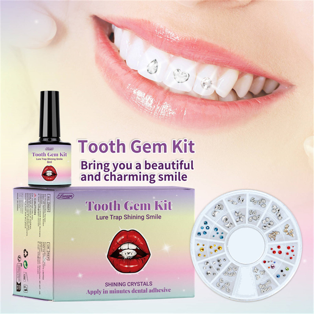 Bộ Dán Đá Răng Tooth Gem Kit – Keo Dán Trang Sức Răng Lấp Lánh – Trang Trí Răng Tại Nhà