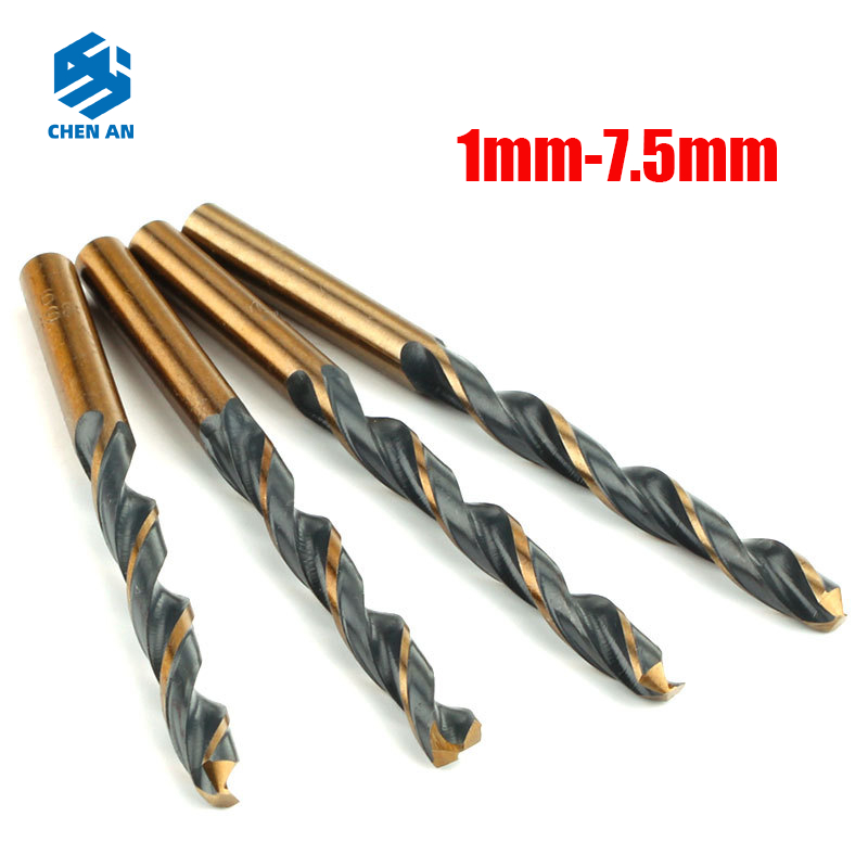 1mm-7.5mm HSS Mũi khoan xoắn mini trang sức tay gỗ Jobber 4341 Mũi thép không gỉ cao DIN338 CHENAN