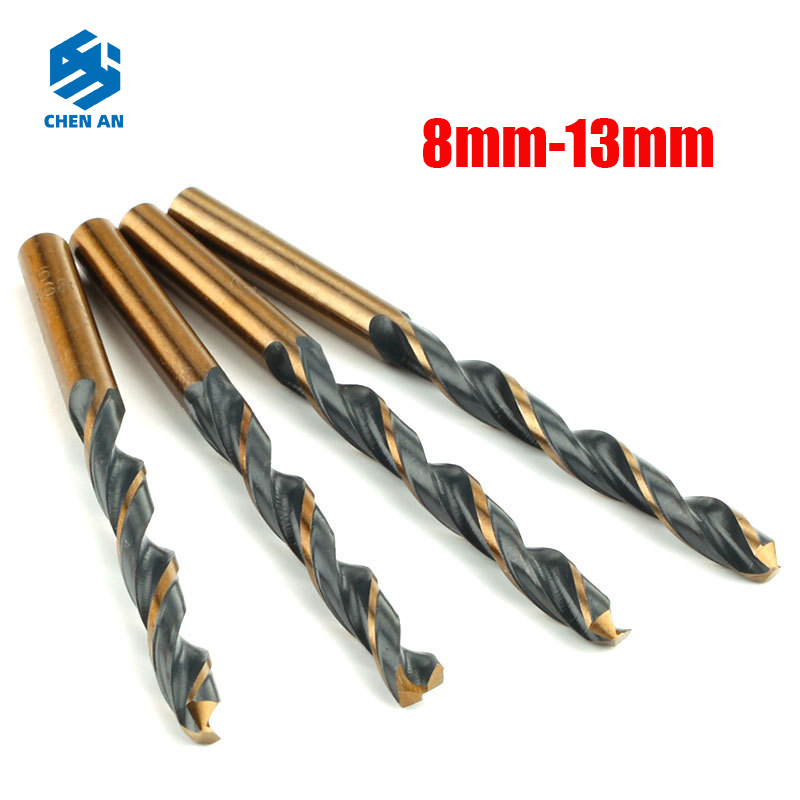 8mm-13mm HSS Mũi khoan xoắn mini trang sức tay gỗ Jobber 4341 Mũi thép không gỉ cao DIN338 CHENAN