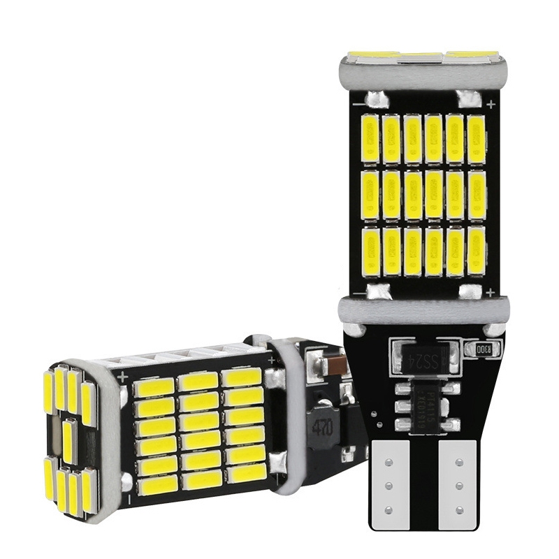 2 Chiếc T15 W16W 12V 4014 45Chips Đèn Led Ô Tô Cho Xe Dự Phòng Ngược Đèn