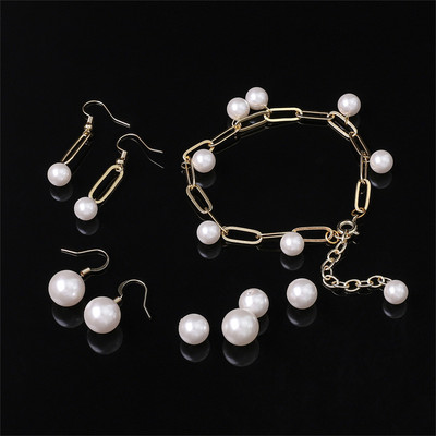 （Nửa lỗ）Beadia Hạt Ngọc Trai Nửa Lỗ Bằng Thủy Tinh Màu Trắng Bóng Kích Thước 3 / 4 / 5 / 6 / 8 / 10mm Dùng Làm Trang Sức DIY