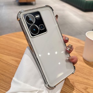 Ốp Lưng Trong Suốt Cho Vivo Y35 4G Vỏ Điện Thoại Trong Suốt Bảo Vệ Túi Khí Vỏ Mềm Có Ống Kính Phim