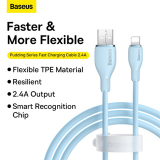 Cáp sạc nhanh Baseus Pudding Series 2.4A USB cho điện thoại 14 / 13 Pro Max