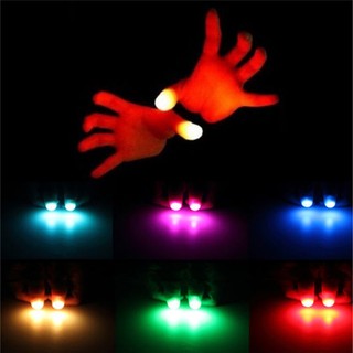 2 Chiếc Magic Trick Đạo Cụ Đèn LED Nhấp Nháy Ngón Tay Trẻ Em Phát Sáng Đồ Chơi