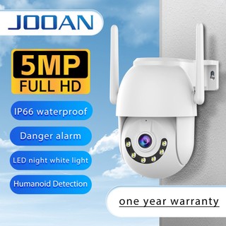 JOOAN Camera QHD 5MP ngoài trời , camera chống nước IP66, nhìn đêm có màu, theo dõi chuyển động