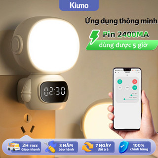 【có app 👶Đèn ngủ phi hành gia tích điện điều khiển từ xa bằng app điện thoại hiển thị đồng hồ điện tử, 3 màu sáng