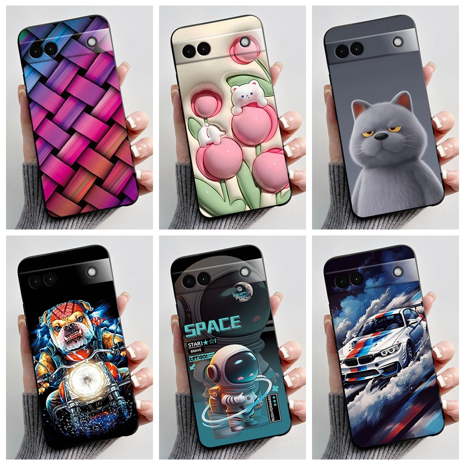 Dành Cho Google Pixel 6a 7a 8a Chống Sốc Sang Trọng In Mờ Mềm TPU Silicon Dành Cho Pixel6a/7a Pixel8