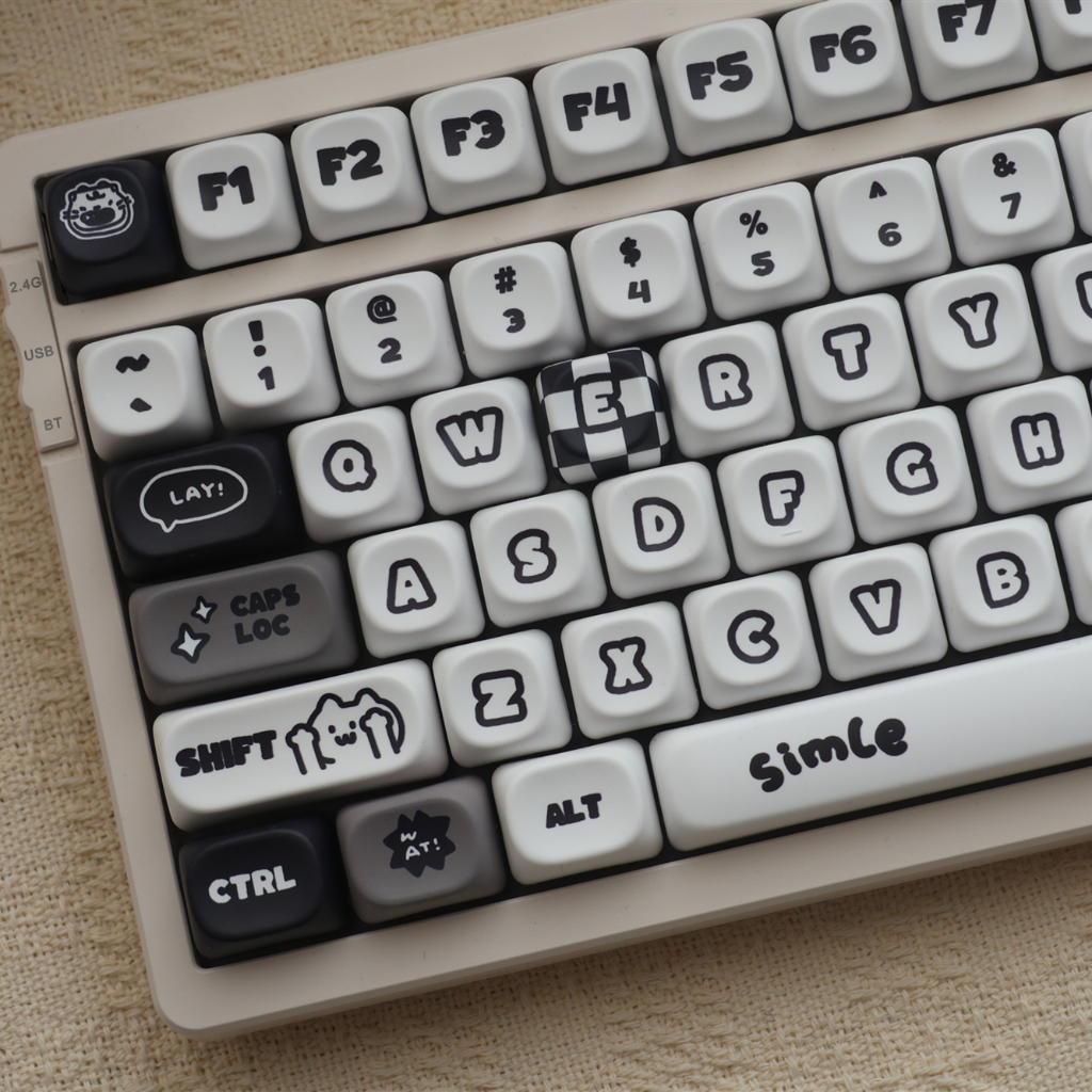 Mèo Và Chó Con Keycaps MOA Profile PBT Chất Liệu Thăng Hoa Nhiệt Cá Tính Dễ Thương Keycap Cho Bàn Phím Cơ