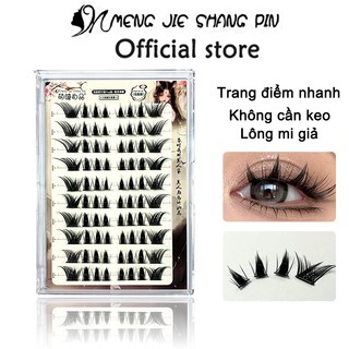 Mengjieshangpin 10 hàng ngọt ngào quyến rũ cáo lông mi giả tiện lợi miễn phí keo lông mi 10-13mm
