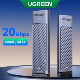  Ốp lưng SSD UGREEN M2 M.2 NVMe SATA SSD Enclosure Adapter 20Gbps USB 3.2 Gen2 USB C Vỏ ngoài hỗ trợ phím M và B & M 