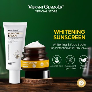  Bộ Kem Dưỡng Trắng Da Ban Ngày VIBRANT GLAMOUR Chống Nắng + Kem Dưỡng Ẩm Vitamin C 30 + 60g 