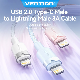 Cáp vention usb c cho iphone 14 13 12 11 pro max xs 8 plus ipad macbook dây 27w pd sạc nhanh loại c để chiếu sáng dây dữ liệu
