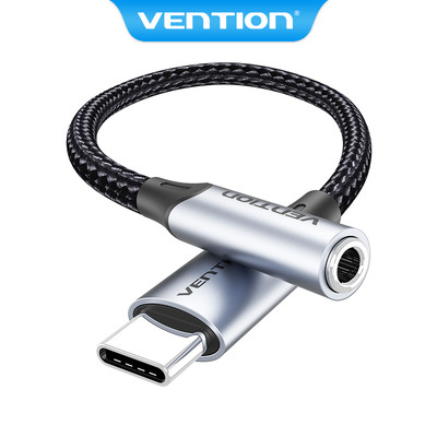 Dây Cáp Vention Chuyển Đổi Âm Thanh Type C Sang 3.5mm HIFI USB C AUX Dây Bện Cho Huawei