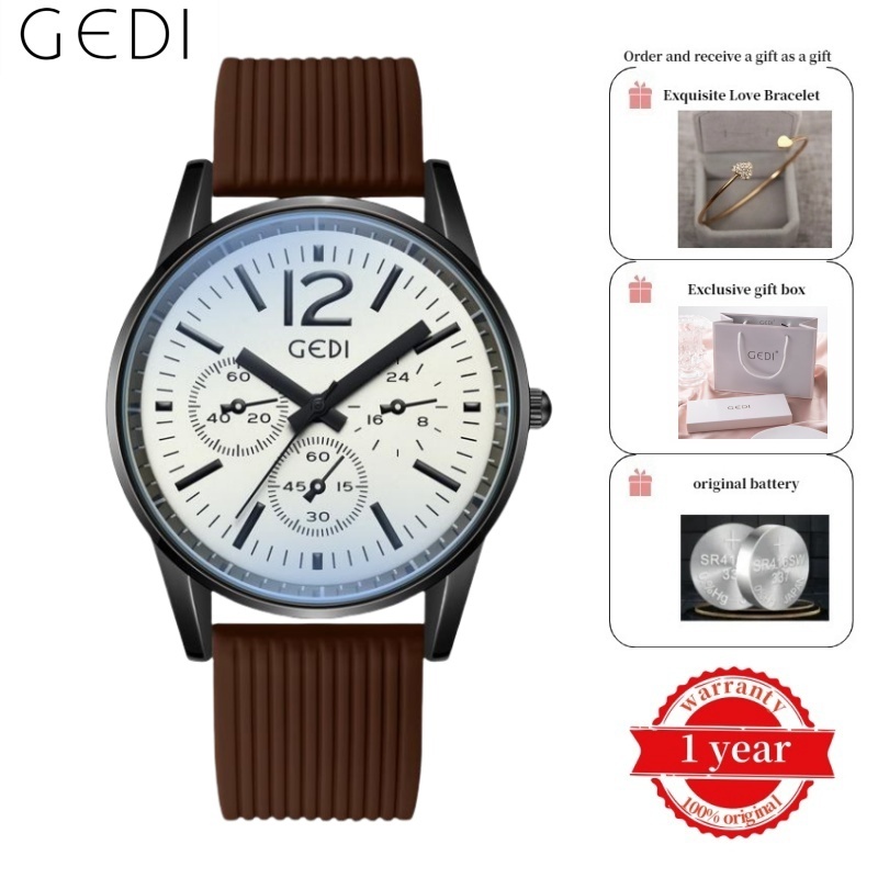 Đồng hồ nam GEDI 5141 Đồng hồ silicon