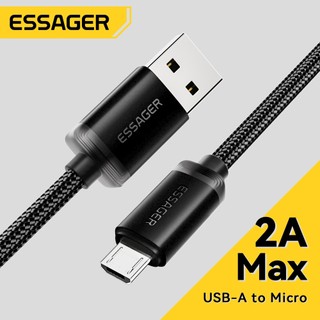 Cáp dữ liệu sạc nhanh usb-a sang micro essager 2a