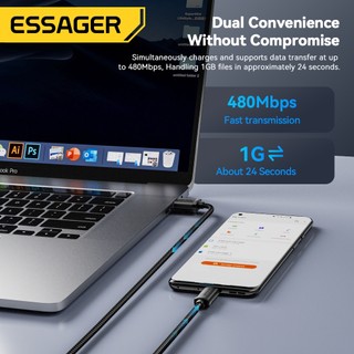 Cáp dữ liệu sạc nhanh USB-A sang Micro ESSAGER 2A