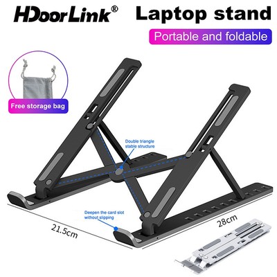 Giá đỡ máy tính xách tay HdoorLink cho Note / book Giá đỡ di động có thể gập lại ABS Có thể điều chỉnh Lap Top Giá đỡ nâng Phụ kiện máy tính