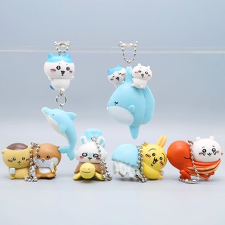  6 Cái   bộ 3-6cm Anime Dễ Thương Chiikawa Hình Hachiware Usagi Chiikawa Móc Chìa Khóa Cá Heo Kawaii Q Phiên Bản PVC Nhân Vật Hành Động Mô Hình Đồ Chơi Búp Bê 