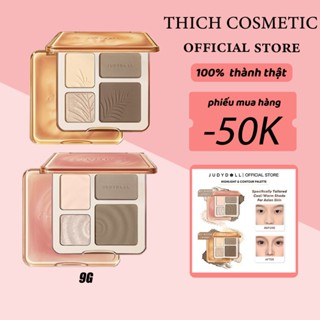 judydoll Highlight & Contour Palette Face 9g Bảng tạo khối Tự nhiên Lâu trôi Chống nước