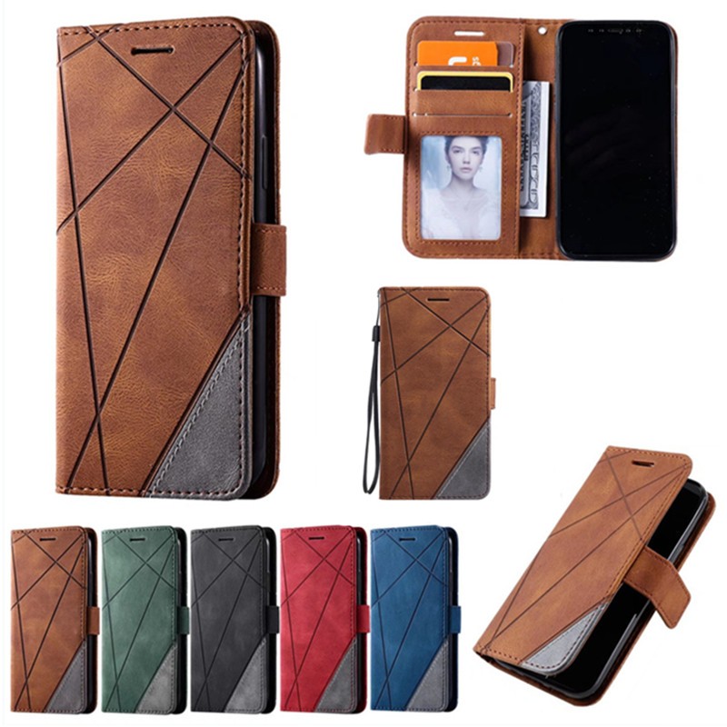 Vỏ Sang Trọng Cho Samsung Galaxy S24 S23 S22 S21 S20 + Plus Pro Ultra FE Matte Vintage Da Flip Case Khe Cắm Thẻ Ví