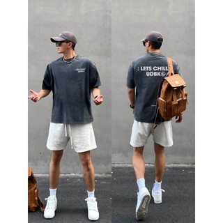 Áo thun nam tay ngắn in hình đường phố cao cấp Mỹ mùa hè 2024 mới dáng rộng cotton nửa tay