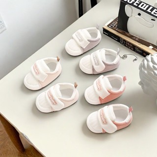  Giày thể thao đế mềm nối màu đơn giản và đa năng mới dành cho nam và nữ Giày thể thao đế mềm chống trượt cho trẻ sơ sinh 