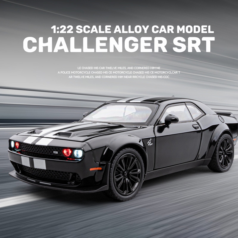 Tỉ Lệ 1: 22 Dodge Challenger SRT Hợp Kim Xe Mô Hình Diecast Xe Âm Thanh Ánh Sáng Xe Người Yêu Bộ Sưu