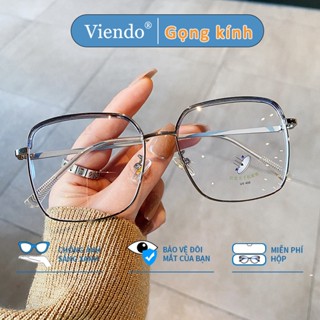  Gọng kính cận có độ kim loại nữ nam VIENDO thời trang gọng vuông mắt kính chống ánh sáng xanh tia uv đổi màu khi ra nắng -0.5 -1.0 -1.5 -2.0 -2.5 -3.0 -3.5 -4.0 -4.5 -5.0 -5.5 -6.0 