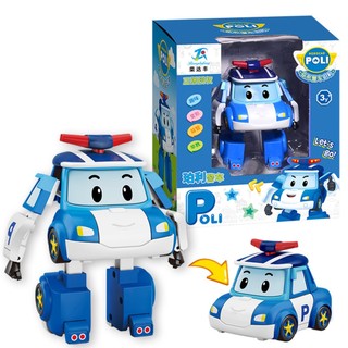  Bộ 4 đồ chơi xe oto biến hình thành robot Robocar Poli độc đáo vui nhộn cho bé Đồ chơi biến hình biệt đội Robocar 