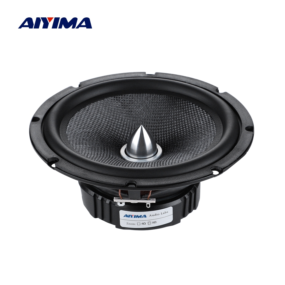 Aiyima 6.5 Inch Âm Thanh Xe Trung Thu Loa Bass 40W Sợi Thủy Tinh Đạn Loa Loa Loa Tự Làm Hệ Thống Âm 