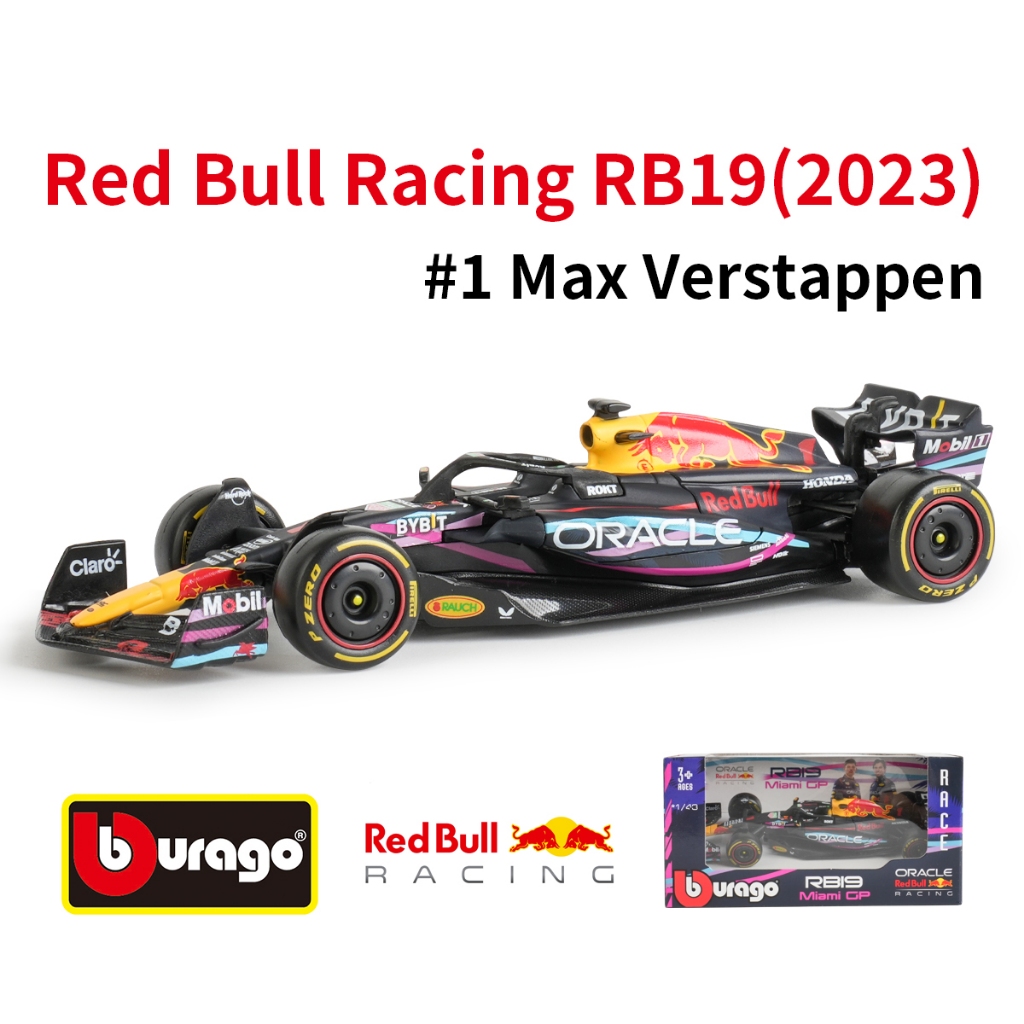 Bburago 1: 43 2023 RB19 #1 #11 Red Bull Miami F1 Racing Formula Car Mô phỏng tĩnh điện Xe mô hình hợ