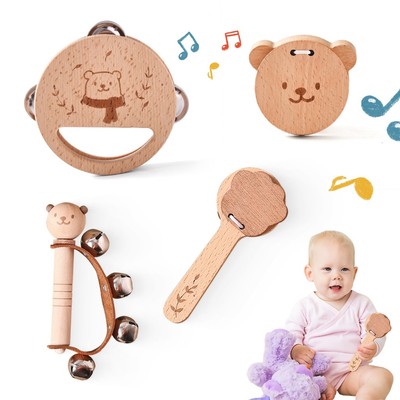Hình Gấu Nhạc Cụ Trẻ Em Giáo Dục Sớm Nhạc Cụ Gõ Đồ Chơi Gấu Nhỏ Ringdrum