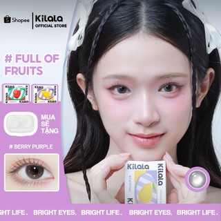Kính áp tròng Kilala màu tím Berry Purple lens cận 6 tháng DIA 14.2mm có độ (0-8) 1 cặp