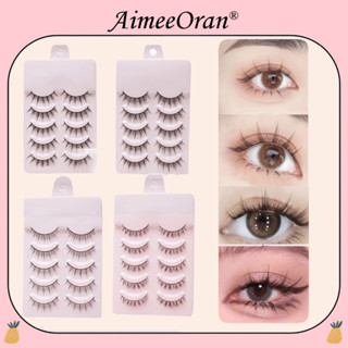 Set 5 cặp lông mi giả 3D AIMEEORAN  dáng ngắn tự nhiên phong cách công chúa