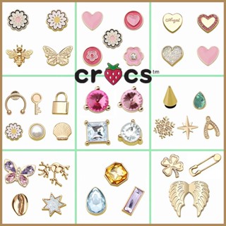 charm gắn dép Phụ kiện DIY Cá sấu Jibbitz, Khóa giày kim loại dễ thương, Trang trí trên thú vị sticker dép crocs