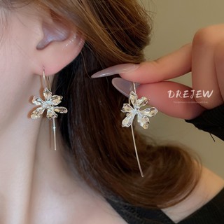 DREJEW Bông tai hoa iris mới của Pháp nhẹ nhàng sang trọng thanh lịch Bông tai khí chất xuyên biên giới thời trang cao cấp dành cho nữ không gây dị ứng