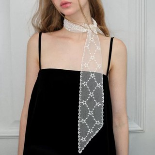 Ren Hàn Quốc rỗng ngôi sao thêu khăn quàng cổ ngọt ngào băng đô thắt lưng đa chức năng khăn quàng cổ thời trang phụ kiện