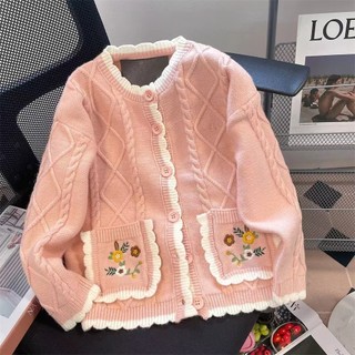 Nữ Thời Trang Hàn Quốc Mới Hàn Quốc Dài Tay Dệt Kim Áo Len Cardigan Áo Khoác Ngoài Áo Khoác