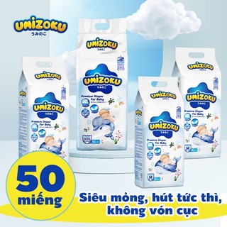 Bộ 50 tã lót em bé siêu mỏng có nhiều size M L XL XXL XXXL XXXXL Thoáng Khí