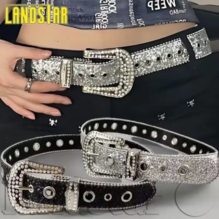 Thắt Lưng Da PU - Thời Trang, Y2K, Cá Tính - Phụ Kiện Quần Áo - Khóa Pin Có Thể Điều Chỉnh - Dây Thắt Lưng Cho Bé Gái Nóng bỏng - Dây Thắt Lưng Kim Cương Giả Sáng Bóng