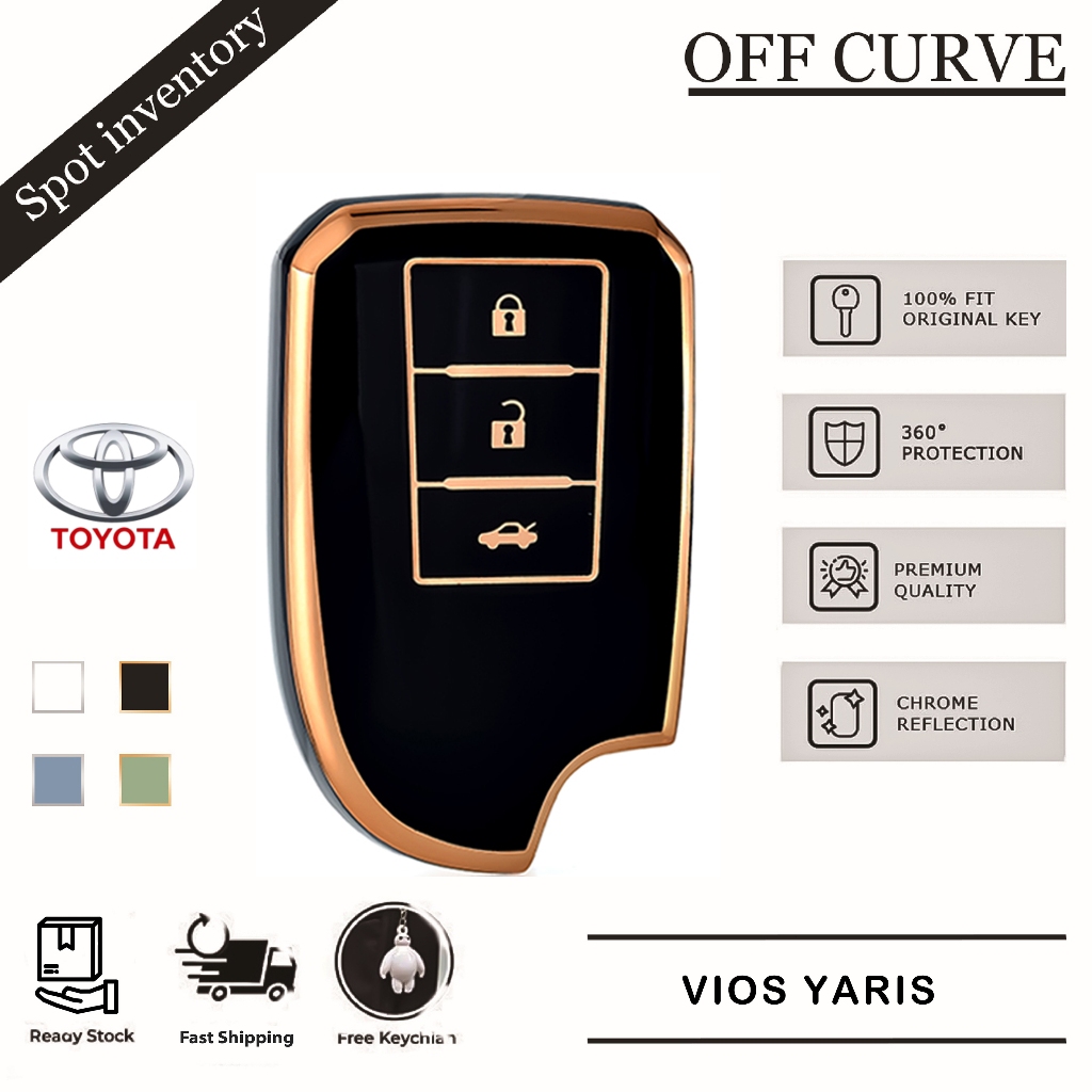 Bao chìa khoá Toyota Vios Toyota Yaris Bằng TPU Chống Trầy Bao chìa khoá xe Toyota Vios ，Yaris Ốp ch