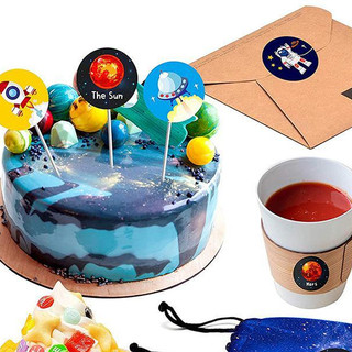 [Alasuo] 500 Cái / cuộn Nhãn dán hành tinh không gian cho trẻ em