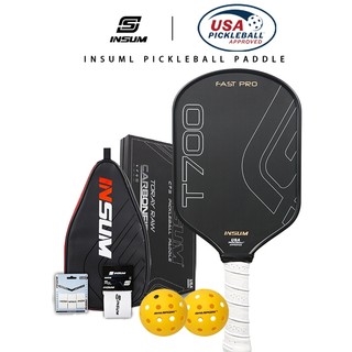 Mái chèo Pickleball Amasport T700, kèm phụ kiện mái chèo, được chế tạo bằng sợi Carbon T700 & Lõi dày 16mm cao cấp để có hiệu suất vượt trội, độ bền và điều khiển nâng cao