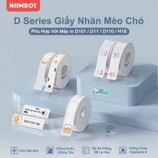 NIIMBOT D11/D101/D110 Nhãn tên giấy in Nhãn dán chống nước Nhãn tự dính Nhãn tên hoạt hình