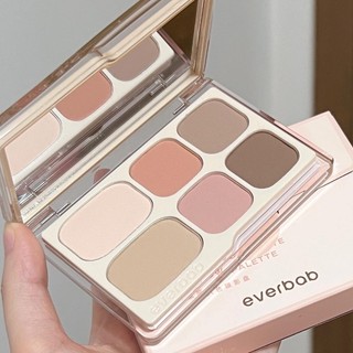 Bảng phấn mắt 6 màu everbab #01 Má hồng + highlight + đường viền 2.0
