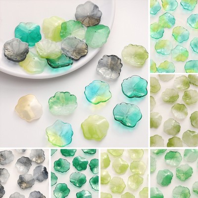 22x25mm 5 cái / túi Kính, phụ kiện lá sen ren ba chiều gradient hai tông màu để thiết kế đồ trang sức, phụ kiện, đồ trang trí và đồ trang trí treo