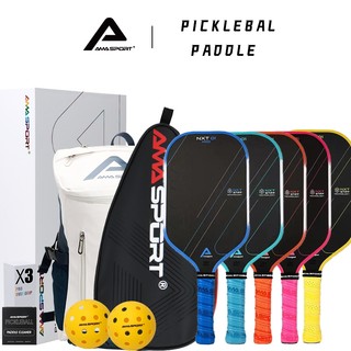 Mái chèo Pickleball Amasport NXT01 PRO, Bọt EVA, Cạnh sợi Carbon Toray 700, 5 lựa chọn đầy màu sắc,